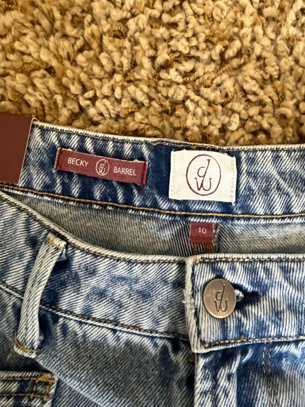 Driftwood Barbara Barrel Women's New Jeans with Floral Embroidery, Size 10 - Picture 4 of 15